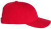 An image of a Custom Premium Curved Visor Snapback Cap in Red!