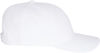An image of a Custom Premium Curved Visor Snapback Cap in White!