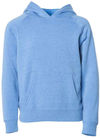 Am image of a Custom Independent Trading Co Youth Special Blend Raglan Hooded Sweatshirt in Pacific!