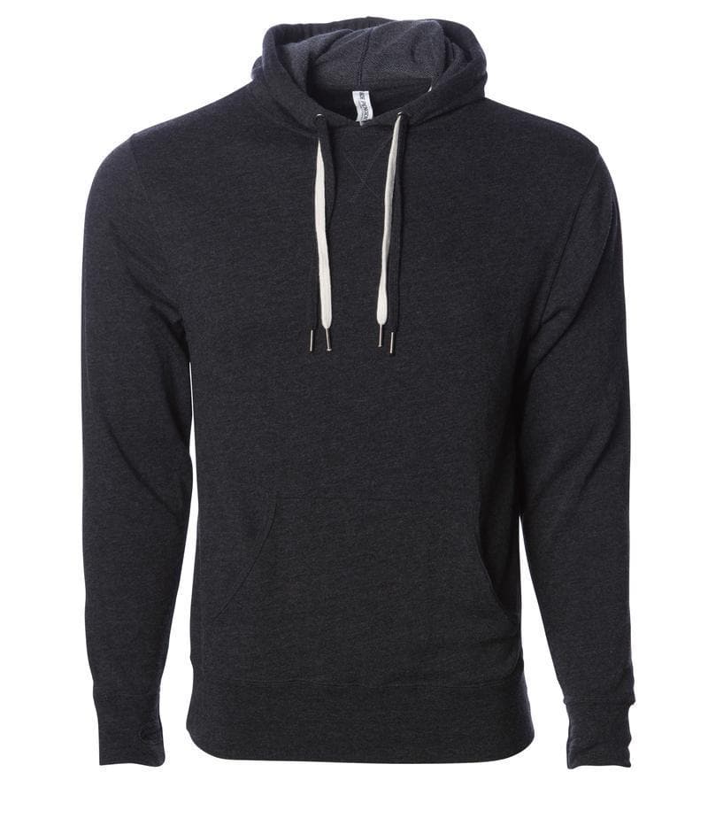 Independent Trading Co Unisex Heather French Terry Hooded Pullover in Charcoal Heather