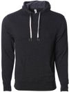Am image of a Custom Independent Trading Co Unisex Heather French Terry Hooded Pullover in Charcoal Heather!