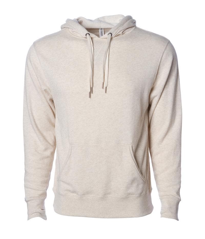 Independent Trading Co Unisex Heather French Terry Hooded Pullover in Oatmeal Heather