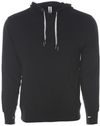 Am image of a Custom Independent Trading Co Unisex Heather French Terry Hooded Pullover in Black!