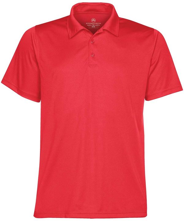Am image of a Custom STORMTECH MENS APOLLO H2X DRY POLO in SCARLET!