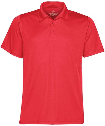 Am image of a Custom STORMTECH MENS APOLLO H2X DRY POLO in SCARLET!