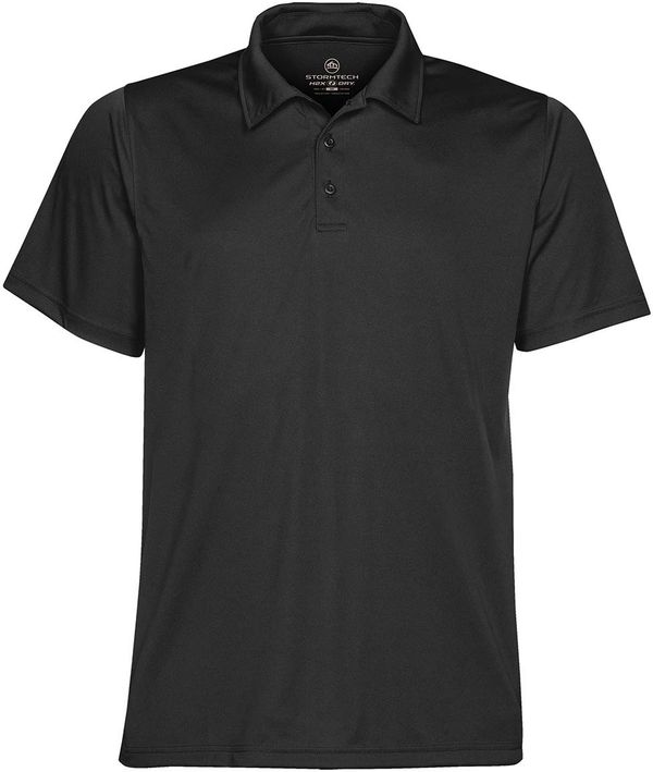 Am image of a Custom STORMTECH MENS APOLLO H2X DRY POLO in BLACK!