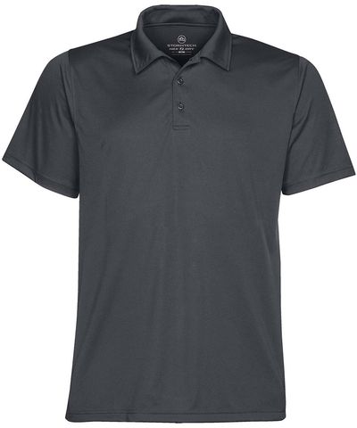 Am image of a Custom STORMTECH MENS APOLLO H2X DRY POLO in GRAPHITE!
