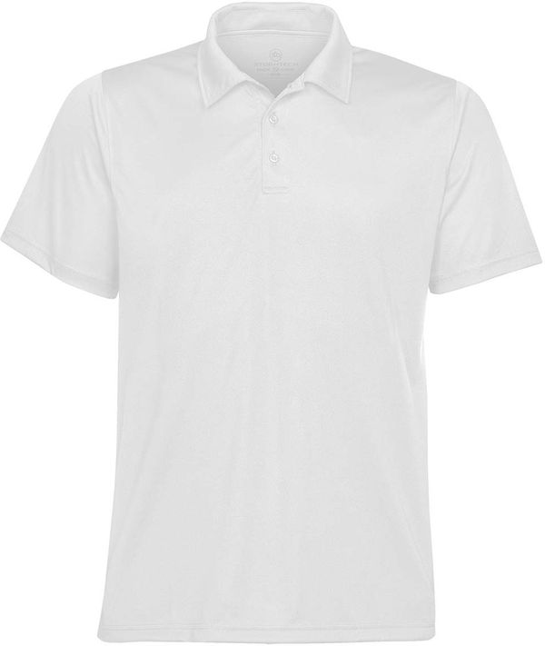 Am image of a Custom STORMTECH MENS APOLLO H2X DRY POLO in WHITE!