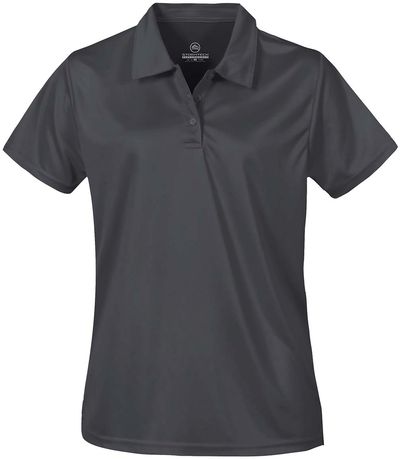 Am image of a Custom Stormtech Womens Apollo H2X Dry Polo in GRAPHITE!
