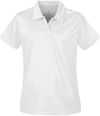 Am image of a Custom Stormtech Womens Apollo H2X Dry Polo in WHITE!