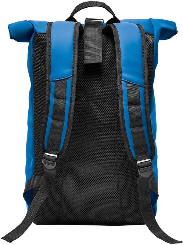 Am image of a Custom Stormtech Sargasso Backpack in Azure Blue!