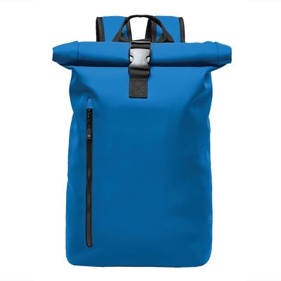 Am image of a Custom Stormtech Sargasso Backpack in Azure Blue!