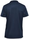 Am image of a Custom Stormtech Women's Treeline Performance Short Sleeve Polo in Navy!