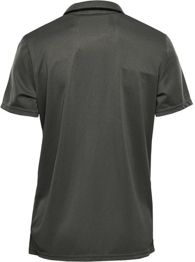 Am image of a Custom Stormtech Women's Treeline Performance Short Sleeve Polo in Graphite!