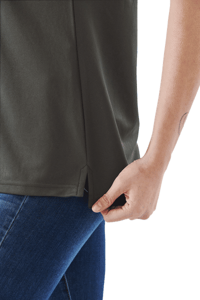An image of a Custom Stormtech Women's Treeline Performance Short Sleeve Polo!