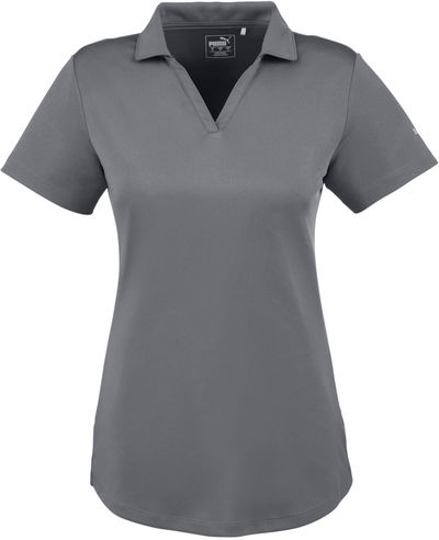 Am image of a Custom Puma Golf Ladies' Icon Golf Polo in QUIET SHADE!