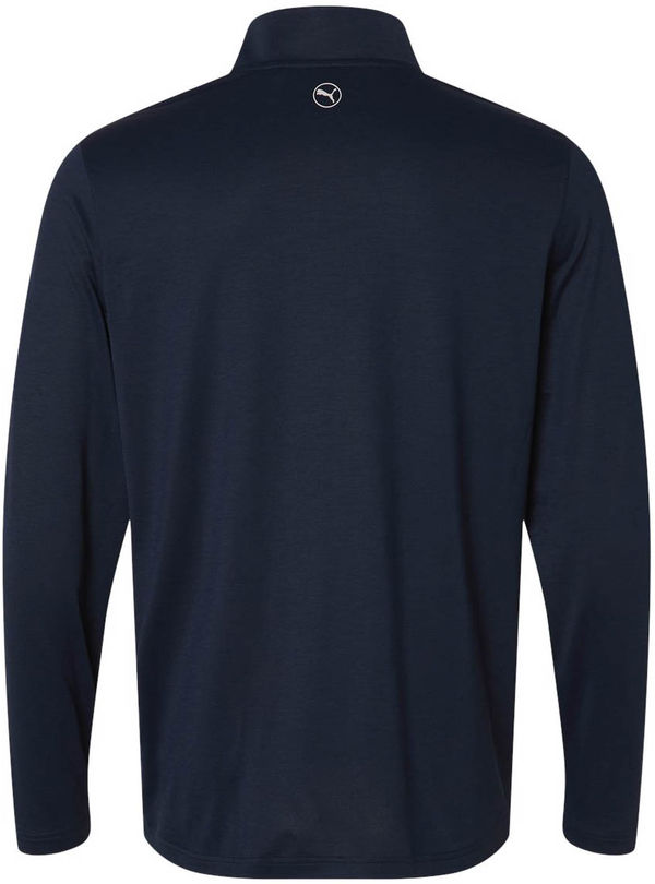 An image of a Custom Puma Golf Men's Icon 2.0 Quarter Zip in Deep Navy!