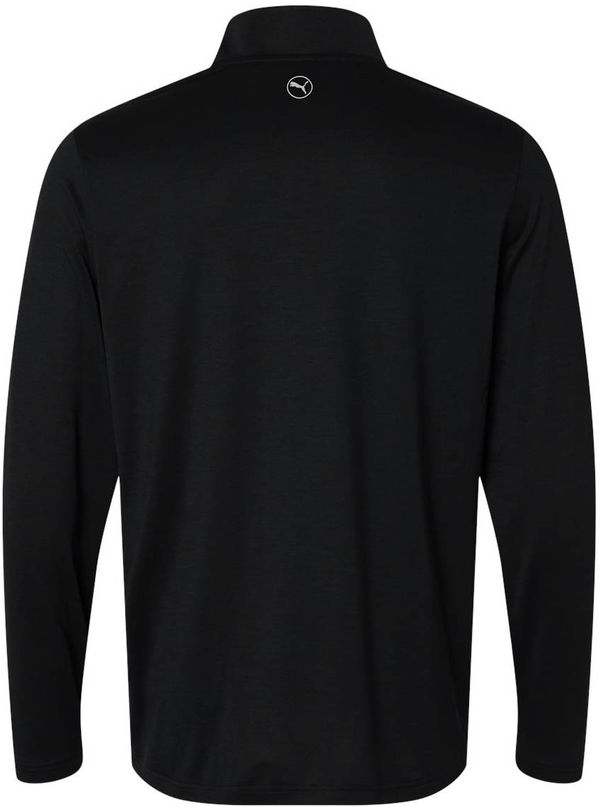 An image of a Custom Puma Golf Men's Icon 2.0 Quarter Zip in Puma Black!