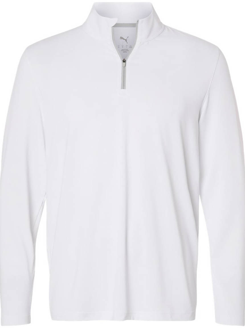 Puma Golf Men's Icon 2.0 Quarter Zip in White Glow