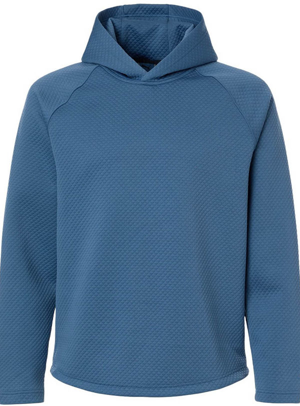 An image of a Custom Puma Golf Men's Pebble Hooded Pullover in Blue Horizon!