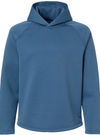 An image of a Custom Puma Golf Men's Pebble Hooded Pullover in Blue Horizon!