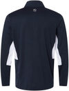 An image of a Custom Puma Golf Men's Pure 2.0 Quarter Zip in Deep Navy/White!