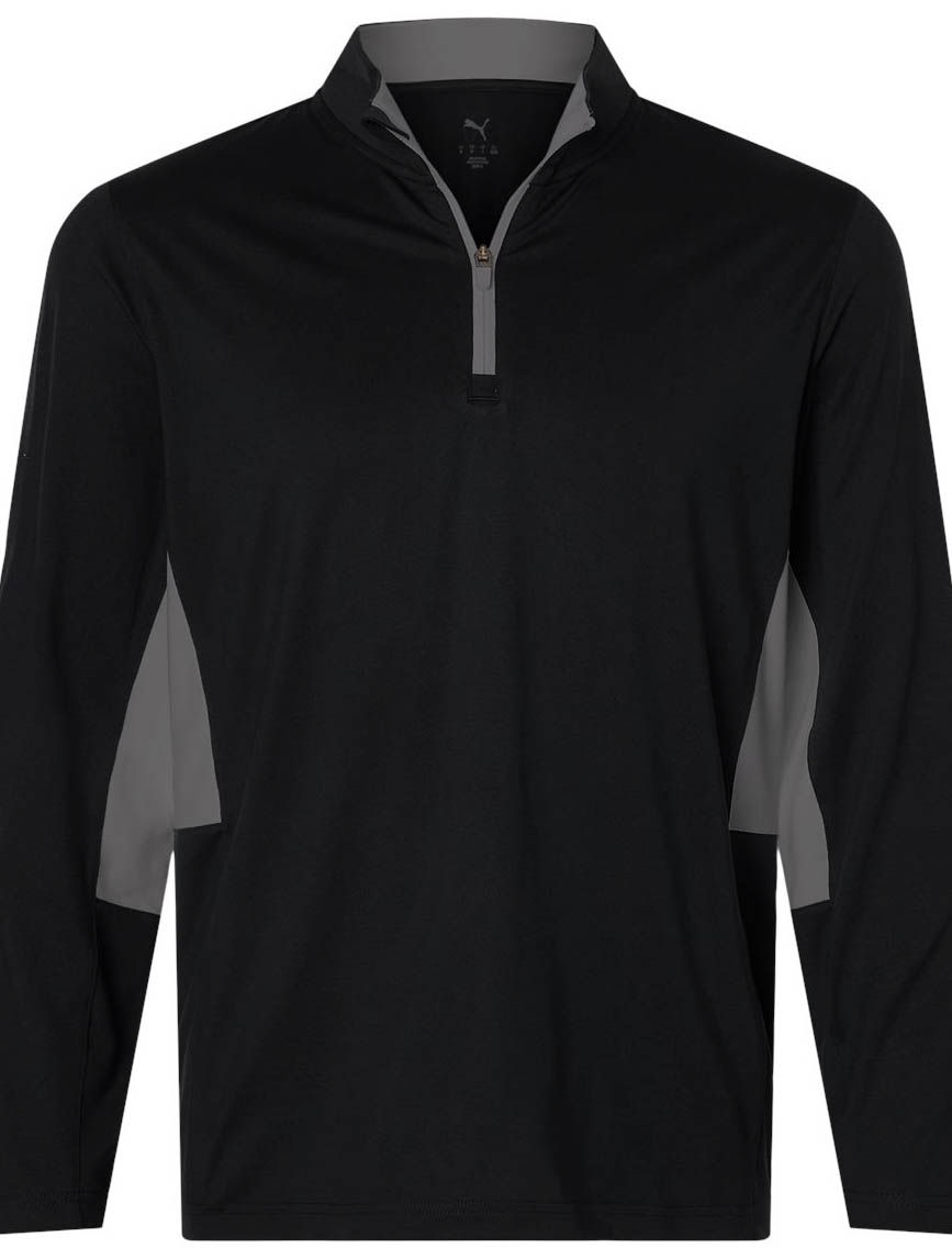 Puma Golf Men's Pure 2.0 Quarter Zip in Puma Black/Slate Sky