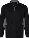 An image of a Custom Puma Golf Men's Pure 2.0 Quarter Zip in Puma Black/Slate Sky!
