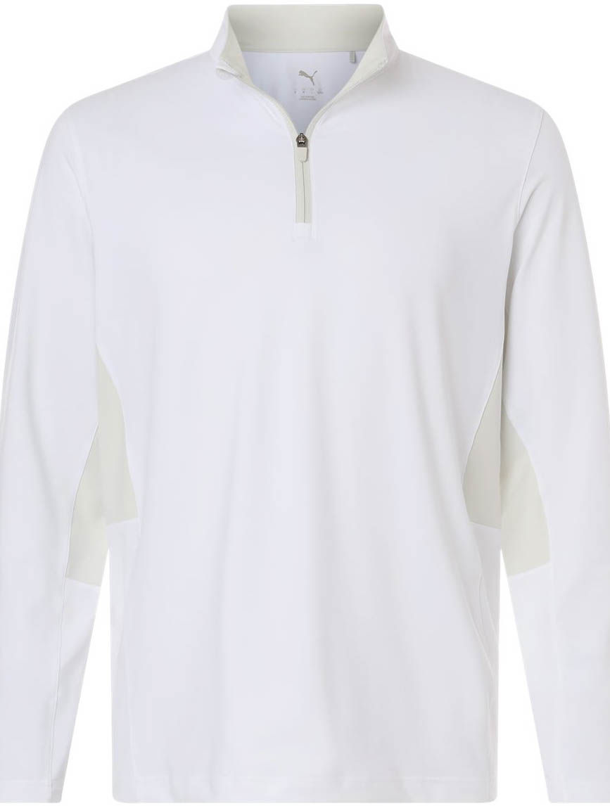 Puma Golf Men's Pure 2.0 Quarter Zip in White Glow/Sedate