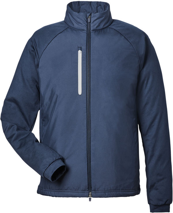 Am image of a Custom Puma Golf Mens Hielands Jacket in Deep Navy!