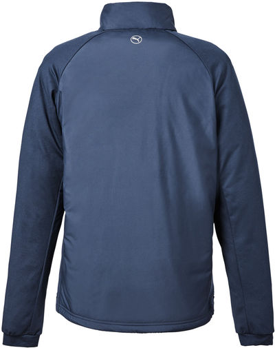 Am image of a Custom Puma Golf Mens Hielands Jacket in Deep Navy!
