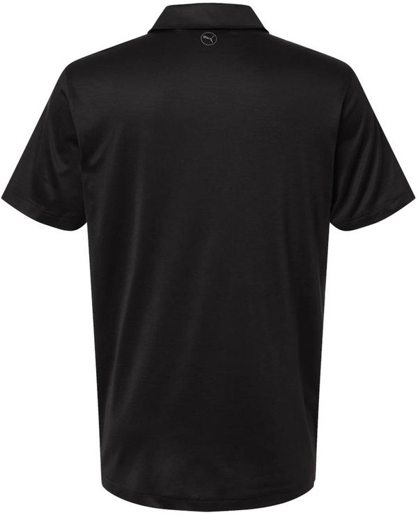 An image of a Custom Puma Golf Mens Icon Heather Polo 2.0 in Puma Black Heather!