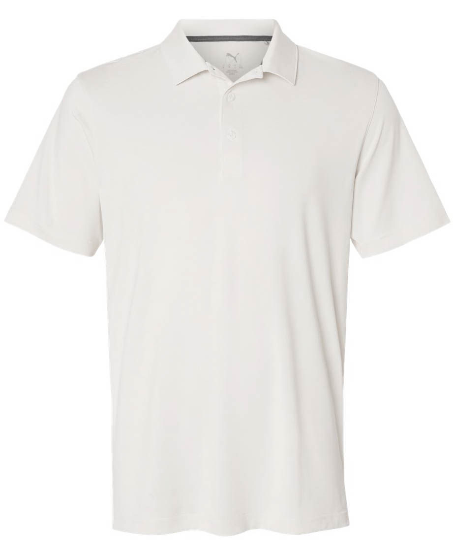 Puma Golf Mens Icon Heather Polo 2.0 in Warm White Heather