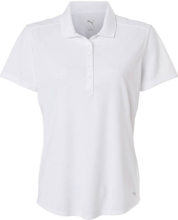An image of a Custom Puma Golf Pure 2.0 Polo in White Glow!