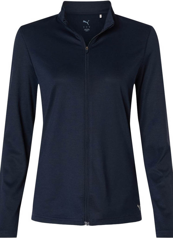 An image of a Custom Puma Golf Women's Icon 2.0 Full Zip in Deep Navy!