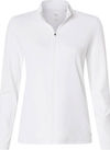 An image of a Custom Puma Golf Women's Icon 2.0 Full Zip in White Glow!