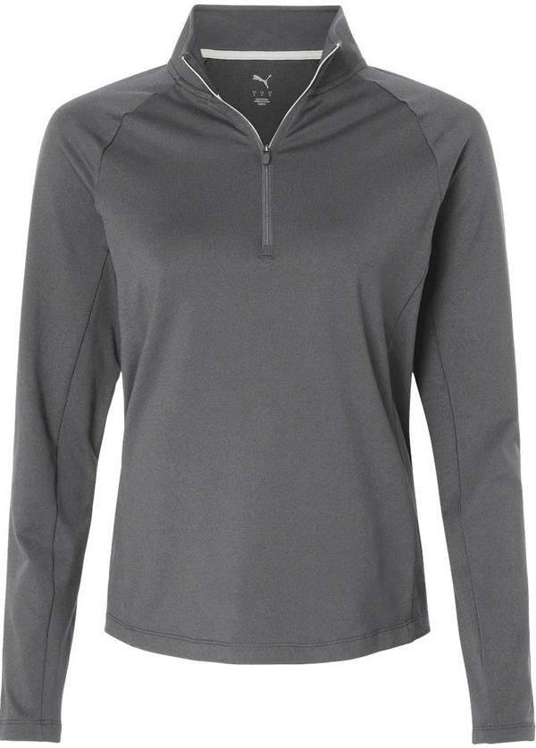 An image of a Custom Puma Golf Women's Pure 2.0 Quarter Zip in Slate Sky!