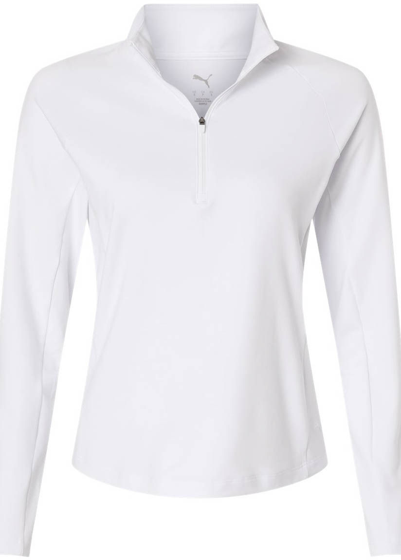 Puma Golf Women's Pure 2.0 Quarter Zip in White Glow