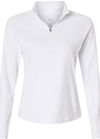An image of a Custom Puma Golf Women's Pure 2.0 Quarter Zip in White Glow!