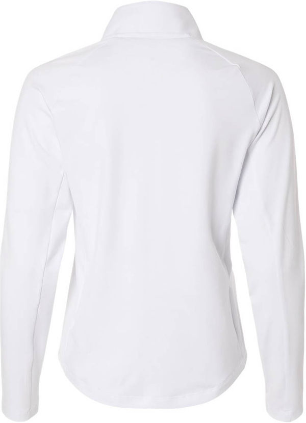 An image of a Custom Puma Golf Women's Pure 2.0 Quarter Zip in White Glow!