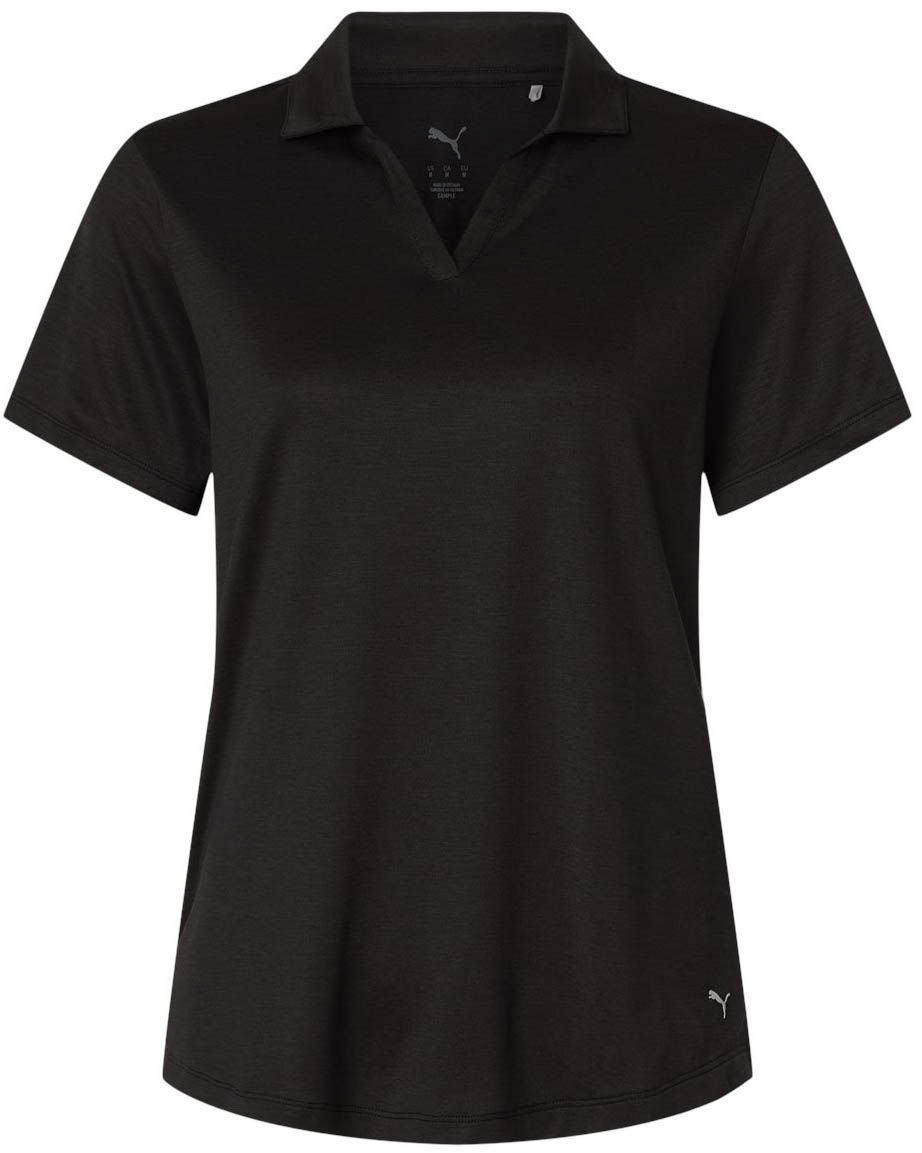 Puma Golf Womens Icon Heather Polo in Puma Black Heather