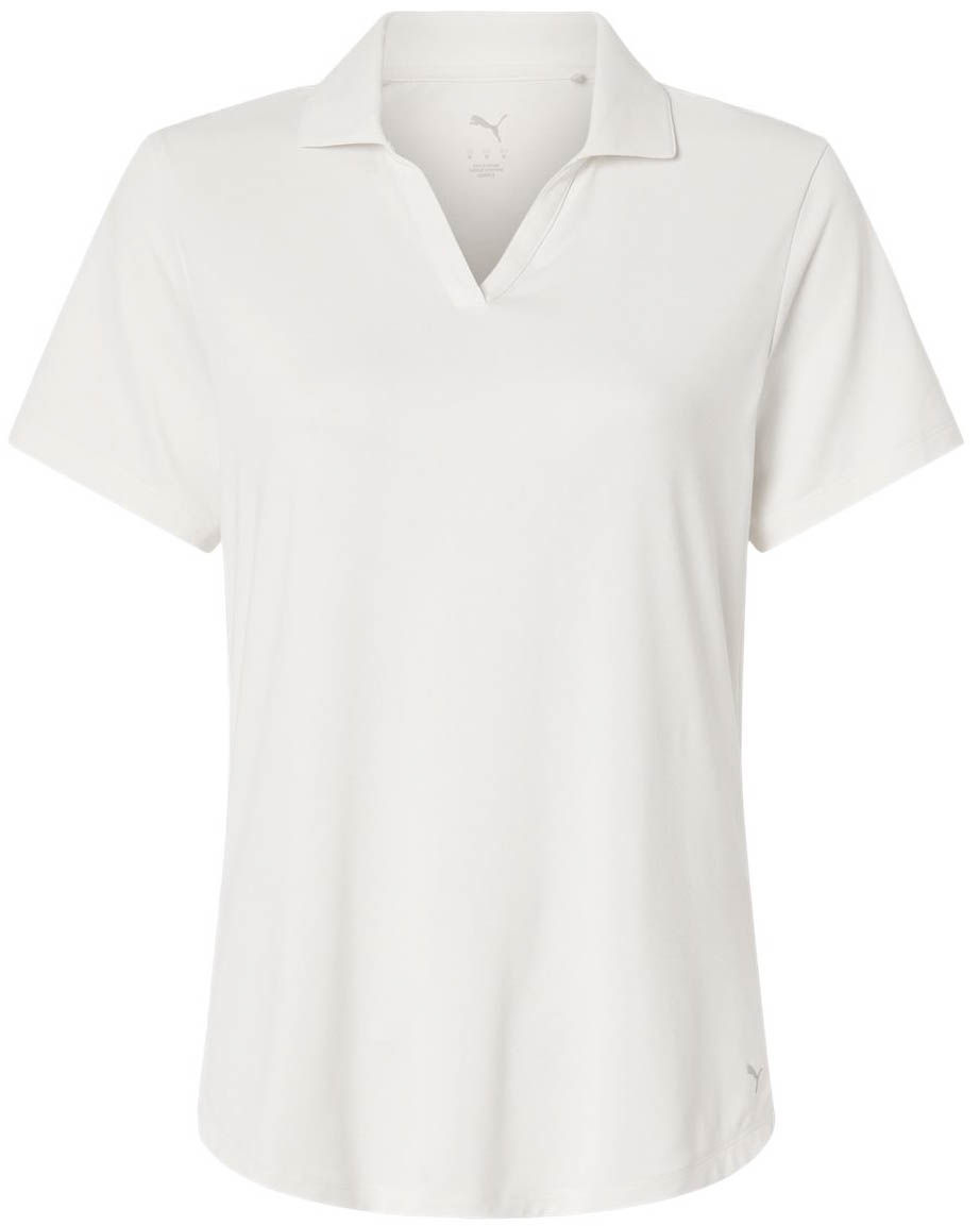 Puma Golf Womens Icon Heather Polo in Warm White Heather