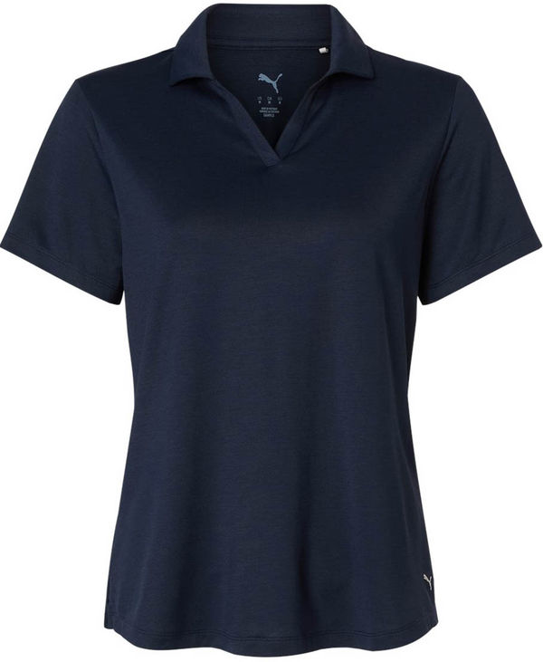 An image of a Custom Puma Golf Womens Icon Polo 2.0 in Deep Navy!
