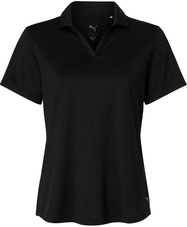 An image of a Custom Puma Golf Womens Icon Polo 2.0 in Puma Black!