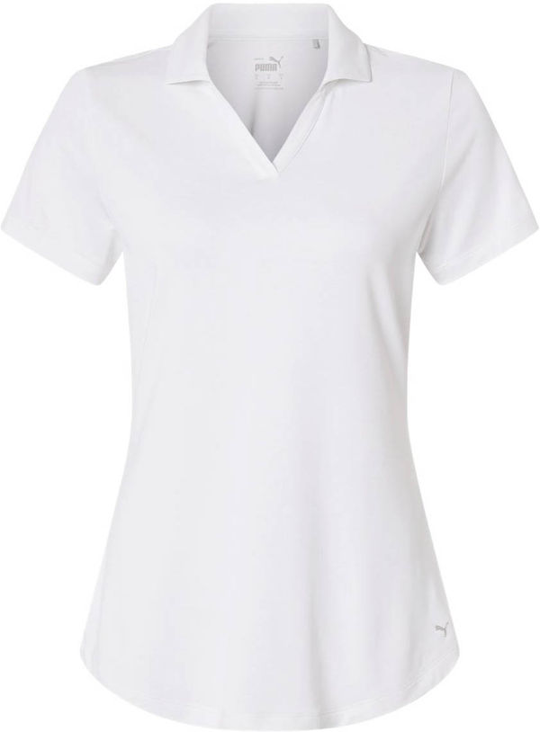 An image of a Custom Puma Golf Womens Icon Polo 2.0 in White Glow!