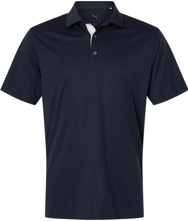 An image of a Custom Puma Gulf Men's Pure 2.0 Polo in Deep Navy!