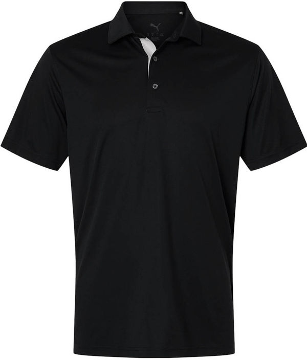 An image of a Custom Puma Gulf Men's Pure 2.0 Polo in Puma Black!