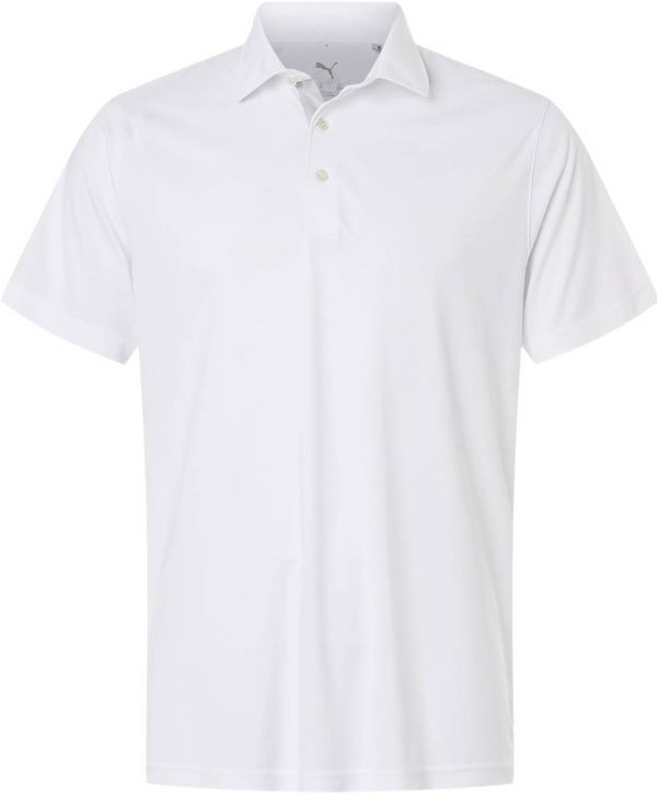 An image of a Custom Puma Gulf Men's Pure 2.0 Polo in White Glow!