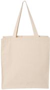 Am image of a Custom QTees 14L Thick Gusset Shopping Bag in Natural!