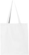 Am image of a Custom QTees 14L Thick Gusset Shopping Bag in White!